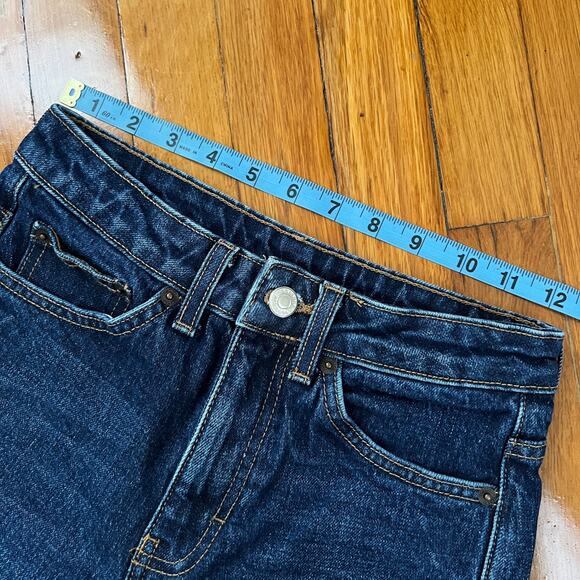 Topshop Dark Wash High Waisted Cropped Denim Jeans Size W25 - Picture 7 of 10